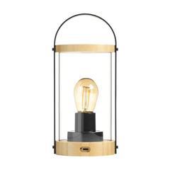 OBG PUB - Lampe rechargeable en bambou design rétro Hoolja