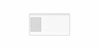 Chargeur externe sans fil taille moyenne Powerup - Impression avant en bas