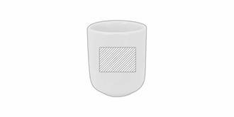 Grande tasse en céramique robuste 350 ml Ivory - Marquage Recto