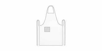 Tablier de cuisine en coton épais confortable Casa - impression avant coté droite