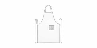 Tablier de cuisine en coton épais confortable Casa - impression avant coté gauche