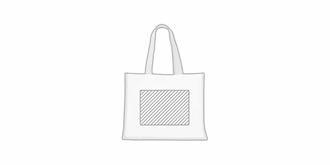 Sac de courses large robuste et écologique Latore - Marquage Verso