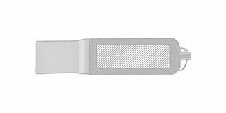 Clé USB design mini matière bois et métal Wooden - Marquage Verso