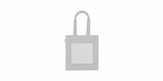 Sac shopping soufflet en coton organique Pinoa - Marquage Recto