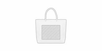 Sac isotherme de plage zippé en coton Strato - Marquage Verso