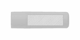 Baume à lèvres végan dans un étui en ABS Samilo - Marquage Recto