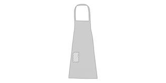 Tablier de cuisine unisexe en coton 280 g/m² Tarty - Impression Droite