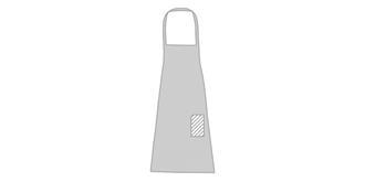Tablier de cuisine unisexe en coton 280 g/m² Tarty - Impression Gauche