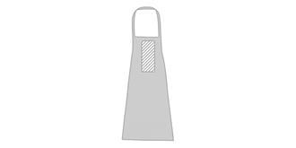 Tablier de cuisine unisexe en coton 280 g/m² Tarty - Impression Haut