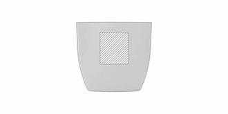 Pot de fleurs entièrement compostable Jamilo - Marquage Verso