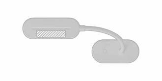 Lampe portative en ABS recyclé avec pince Lints - Impression Haut