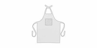 Tablier de cuisine durable avec poche plaquée Pris - Impression Haut