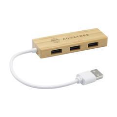 HUB USB 2.0 avec boîtier robuste en bambou Tchela