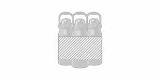 Bouteille isotherme 1.6 L isolé sous vide Grandios - Marquage autour