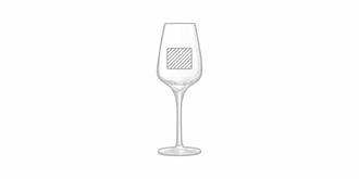 Verre à vin fin et classe en verre 350 ml Riviera - Marquage Verso