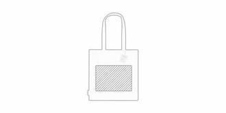 Tote bag en coton bio avec anses longues White - Marquage Verso