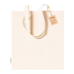 OBG PUB - Tote bag en coton bio avec anses longues White