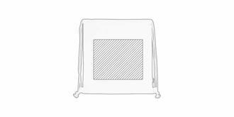 Sac à dos à cordon en coton et polyester Sakroum - Marquage Recto