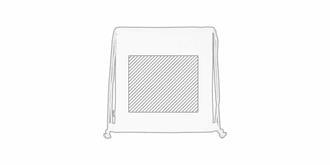 Sac à dos à cordon en coton et polyester Sakroum - Marquage Verso