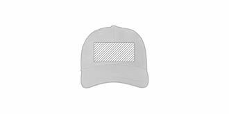Casquette adulte en coton brossé 6 panneaux Raynol - A l'avant