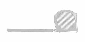 Mètre ruban 5 mètres en ABS 100% recyclé Gall - Marquage Recto