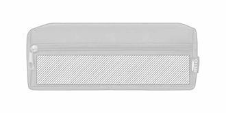 Trousse zippée large en polyester RPET 600D Anao - Marquage Recto