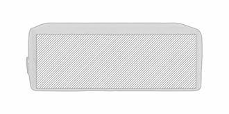 Trousse zippée large en polyester RPET 600D Anao - Marquage Verso