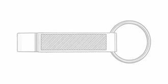 Porte-clés avec décapsuleur léger en aluminium Pow - Marquage Recto