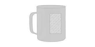 Tasse thermique design de 420 ml en acier Hannon - Impression Droite