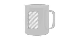 Tasse thermique design de 420 ml en acier Hannon - Impression Gauche
