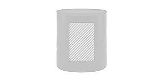 Tasse thermique design de 420 ml en acier Hannon - Marquage Recto