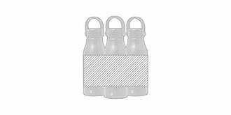 Gourde en aluminium recyclé résistant 700ml Boaz - Marquage autour