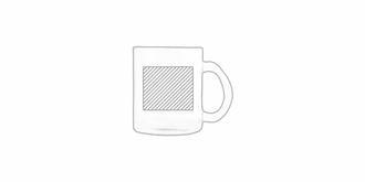 Mug en verre robuste et élégant 350ml Zourak - Marquage Recto
