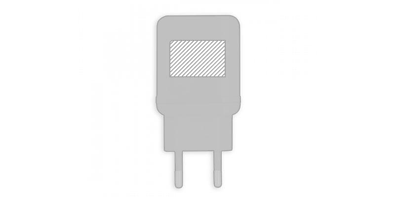 OBG.PUB - Chargeur USB 3'0 de 18 W en plastique ABS Lighty - Marquage Recto Chargeur USB 3'0 de 18 W en plastique ABS Lighty - Marquage Recto