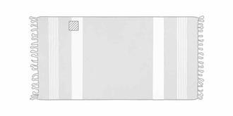 Serviette paréo au design bicolore en coton Vivas - Marquage Recto