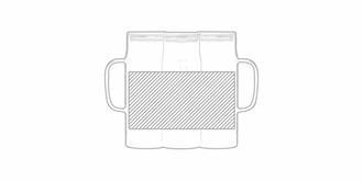 Carafe en verre borosilicate durable 1,25L Glen - Marquage autour