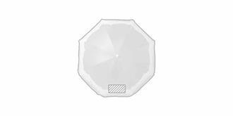 Pare-Soleil 8 panneau réglable à motif Fruit - A l'avant