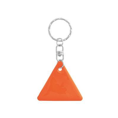 Porte-clés triangulaire fluorescent en PP Howly Orange