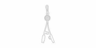 Câble de charge léger avec mousqueton Doubie - Marquage Recto