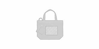 Sac non tissé en polyester à anse courte Rousy - Marquage Verso