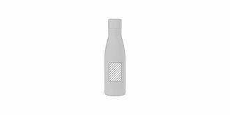 Bouteille 750 ml en acier inox mate Garlix - A l'avant