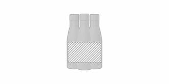 Bouteille 750 ml en acier inox mate Garlix - Marquage autour