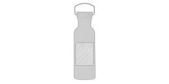 Bidon sublimation design de 750 ml en bambou Preux - Marquage Recto