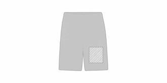 Shorts adulte en peluche légère non brossée Sporty - Marquage manche gauche