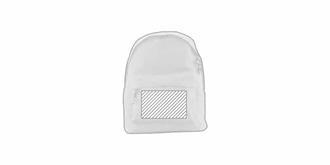 Sac à dos en polyester avec fermeture zippée Flore - Impression Poche