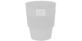 Gobelet bimatière avec couvercle en bambou Freddy - Marquage Recto