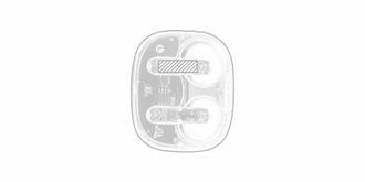 Écouteurs intra-auriculaires transparent Gotrix - Impression Gauche