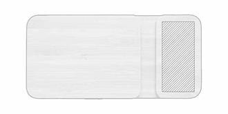 Power Bank 5 000 mAh en bambou durable Pekora - Marquage Recto