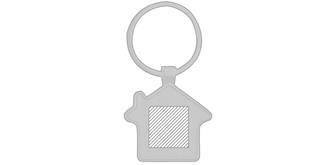 Porte-Clés en bambou avec bordure en métal Coutume - Marquage Verso