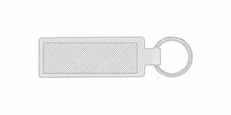 Porte-Clés en cuir avec finition piquée Atova - Marquage Recto